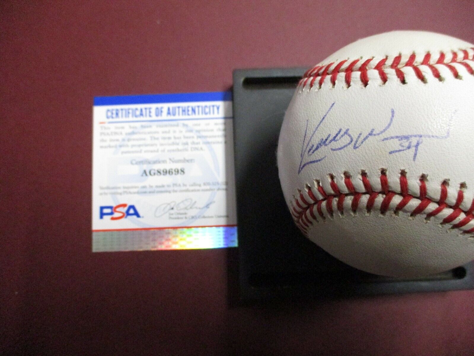 Kerry Wood Chicago Cubs Autographed Official Ball Signed Baseball PSA COA