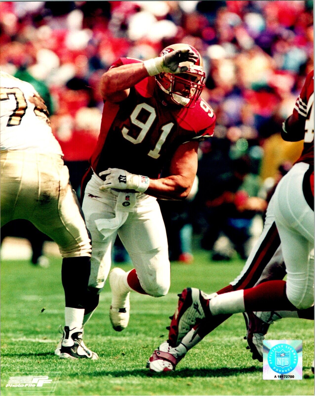 Kevin Greene San Francisco 49ers Unsigned 8x10 Color Photo with NFL Hologram
