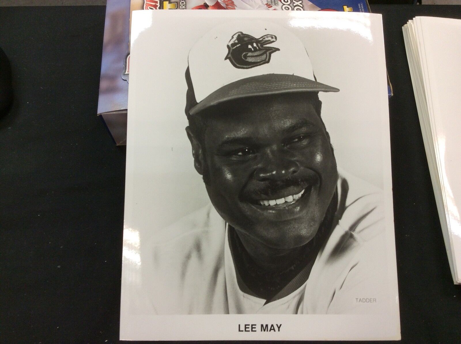 Lee May Baltimore Orioles 8x10 B&W photo Tadder Team Issued photo