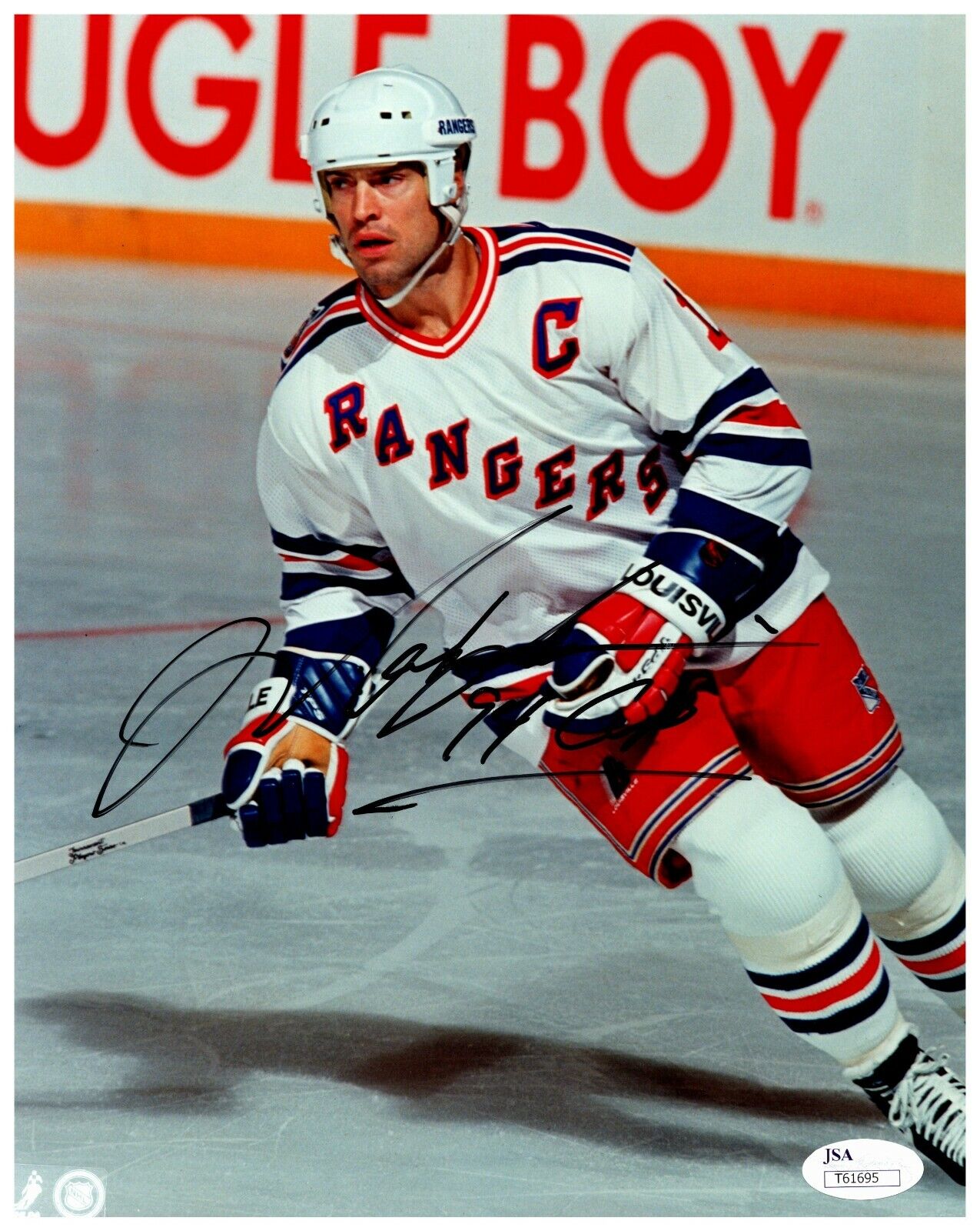 Mark Messier New York Rangers 94 Cup Autographed Signed 8x10 Color Photo JSA COA