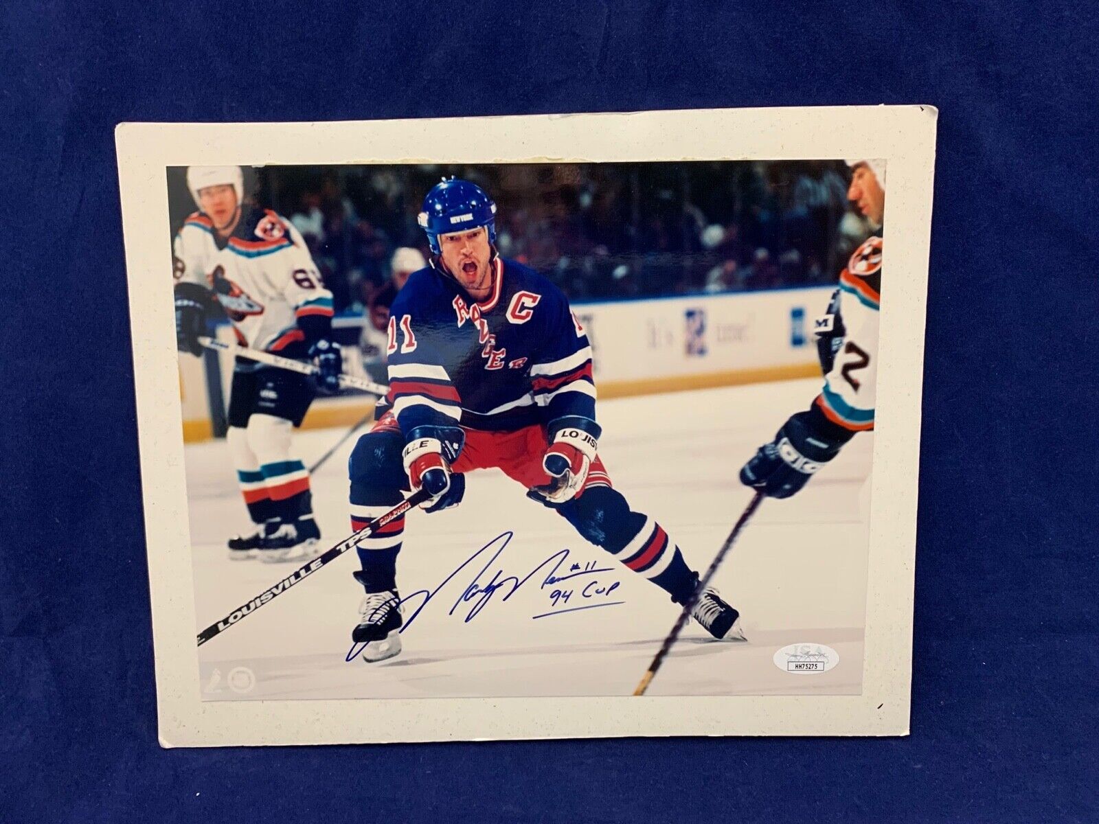 Mark Messier Stanley Cup 1994 Autographed 8x10 Pressed Photo JSA COA HH75275