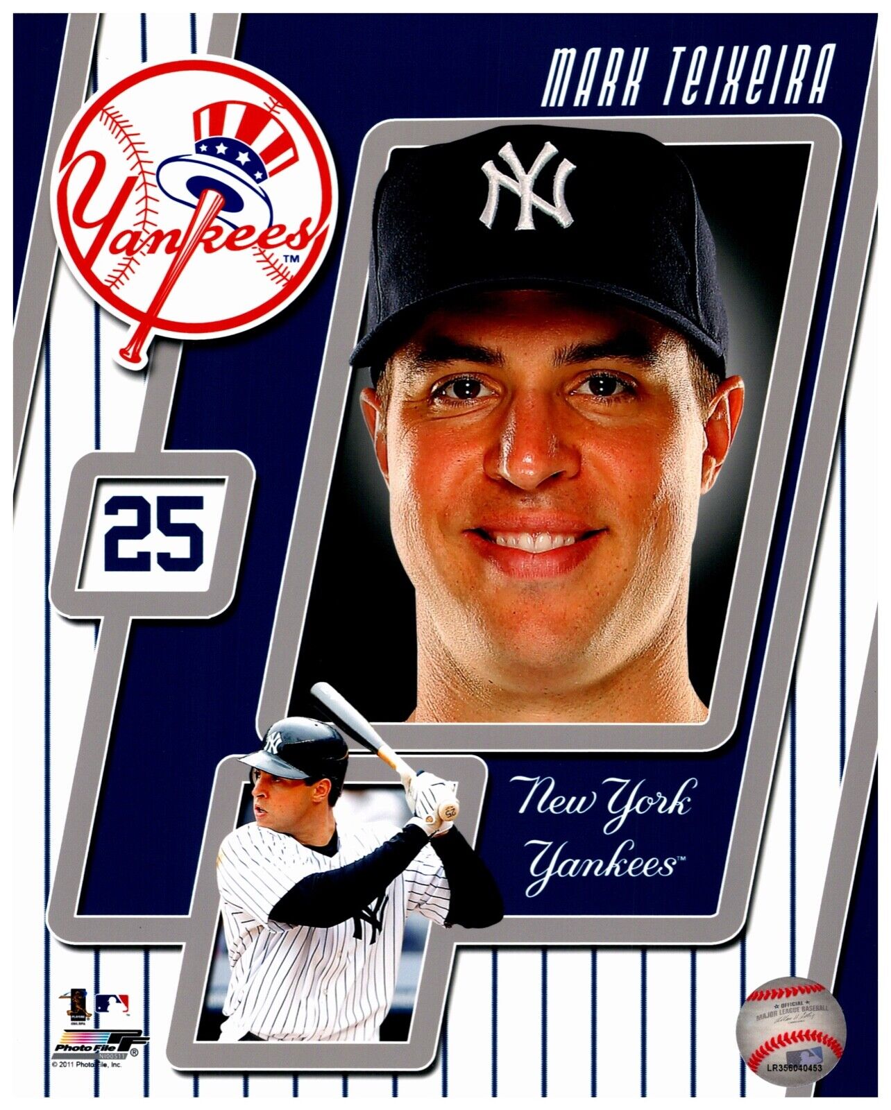 Mark Teixeira New York Yankees 8x10 Sports Photo A Unsigned MLB Hologram