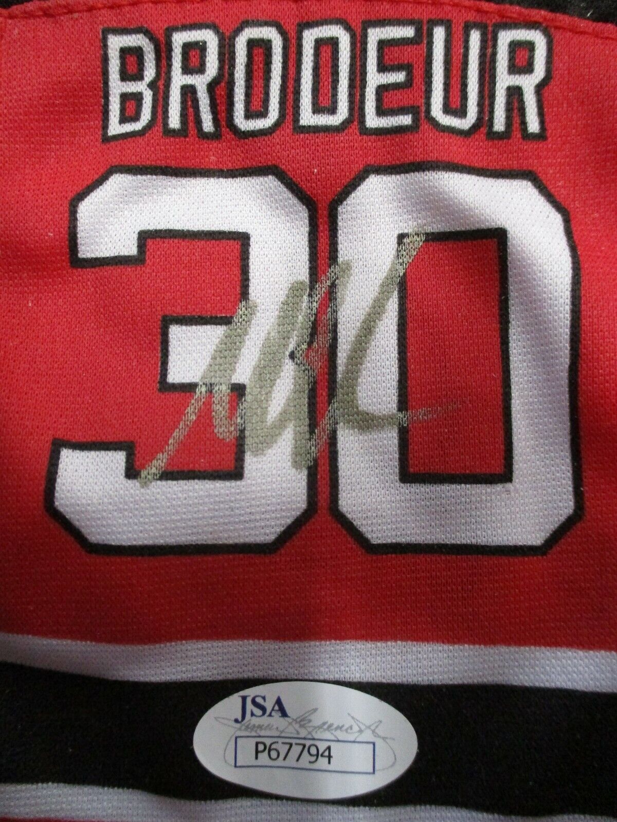 Martin Brodeur New Jersey Devils 30 Autographed Signed Mini Hockey Jersey JSA