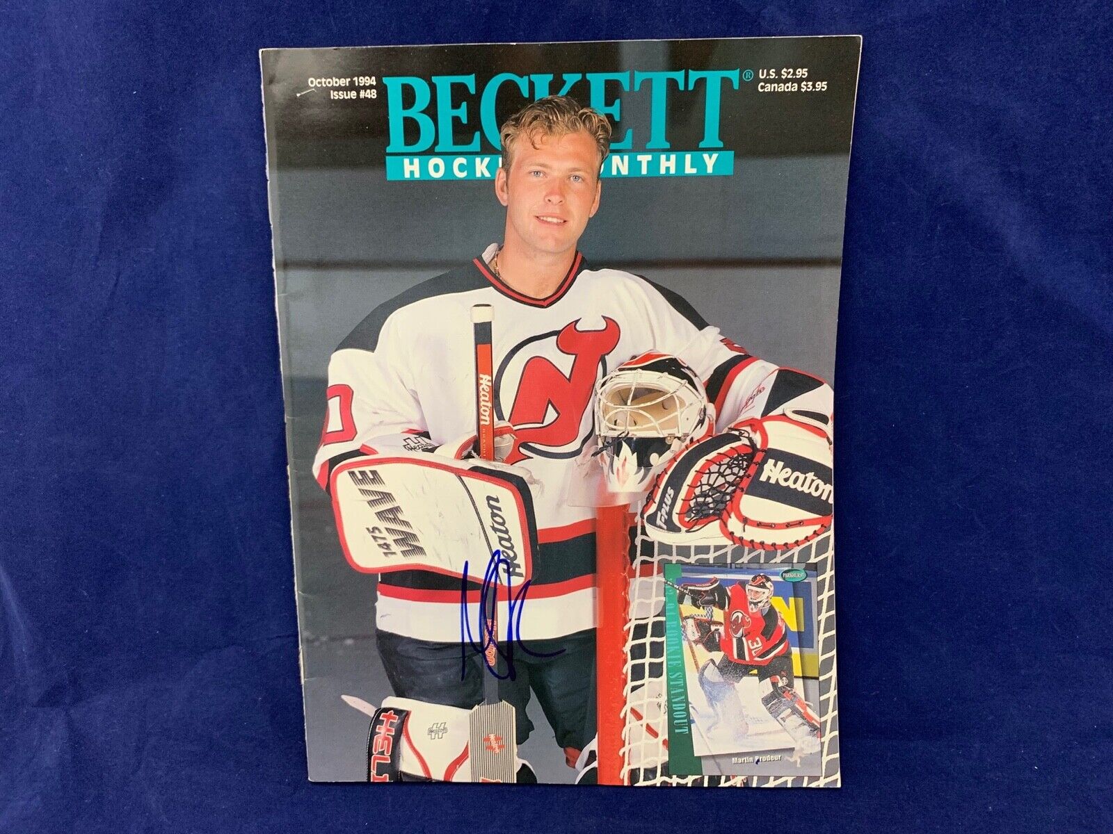 Martin Brodeur NJ Devils Autographed Beckett Hockey Magazine JSA COA HH75274