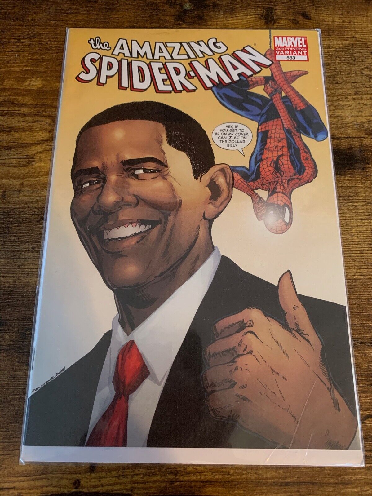 Marvel The Amazing Spiderman Comic Book  Featuring Barak Obama Print 2 Variant