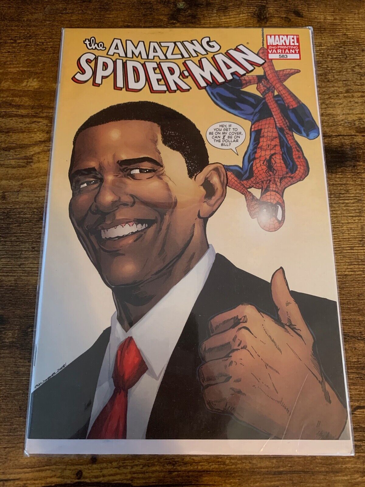 Marvel The Amazing Spiderman Comic Book  Featuring Barak Obama Print 2 Variant