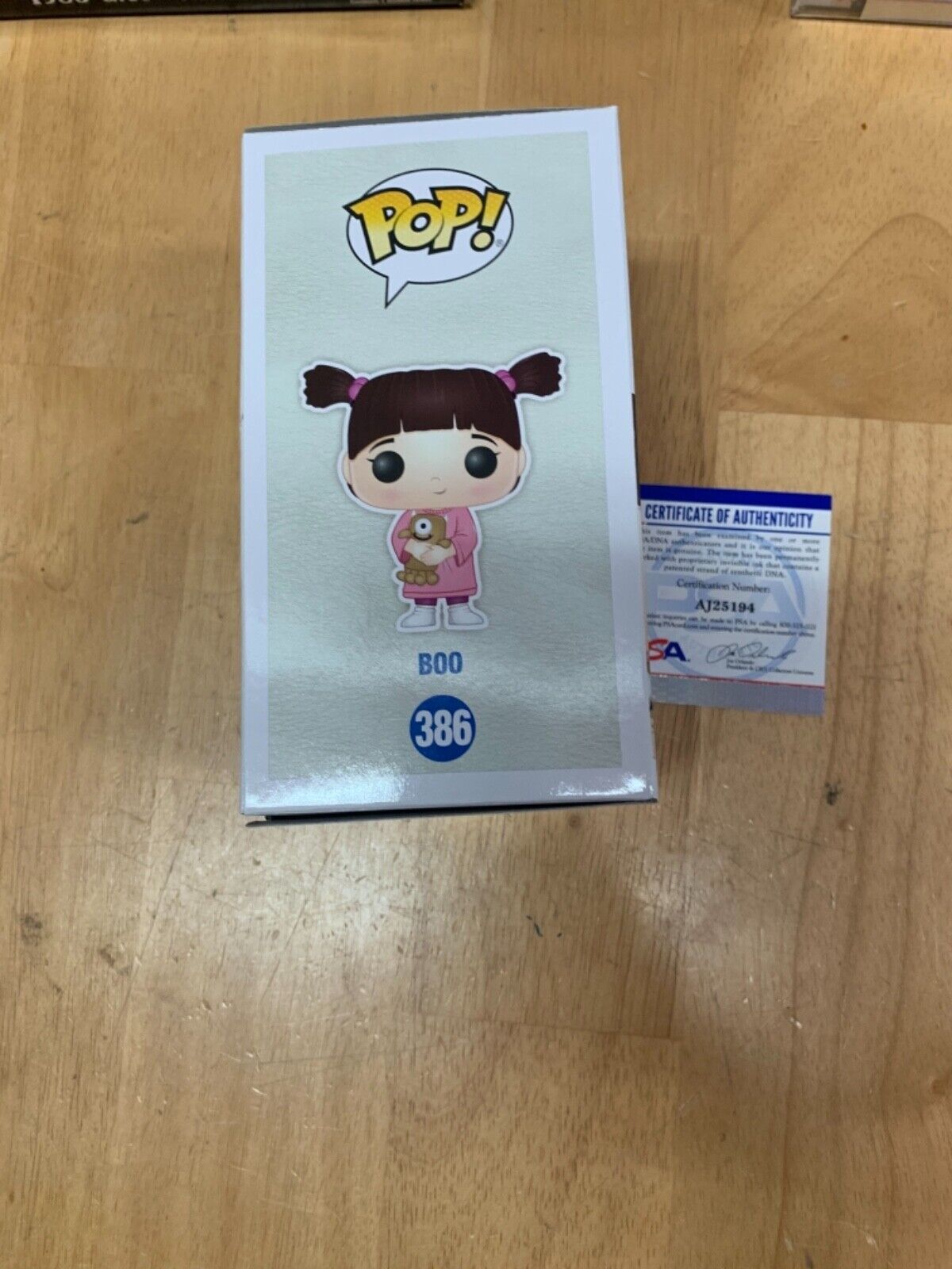 Mary Gibbs “Boo” signed Funko Pop Autograph PSA Monsters Inc