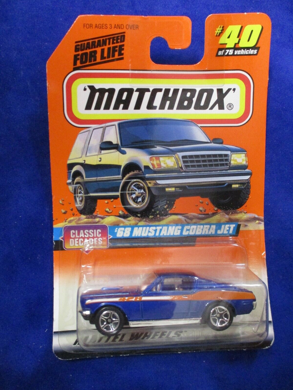Matchbox Mattel Wheels '68 Mustang Cobra Jet Classic Decades 40/75