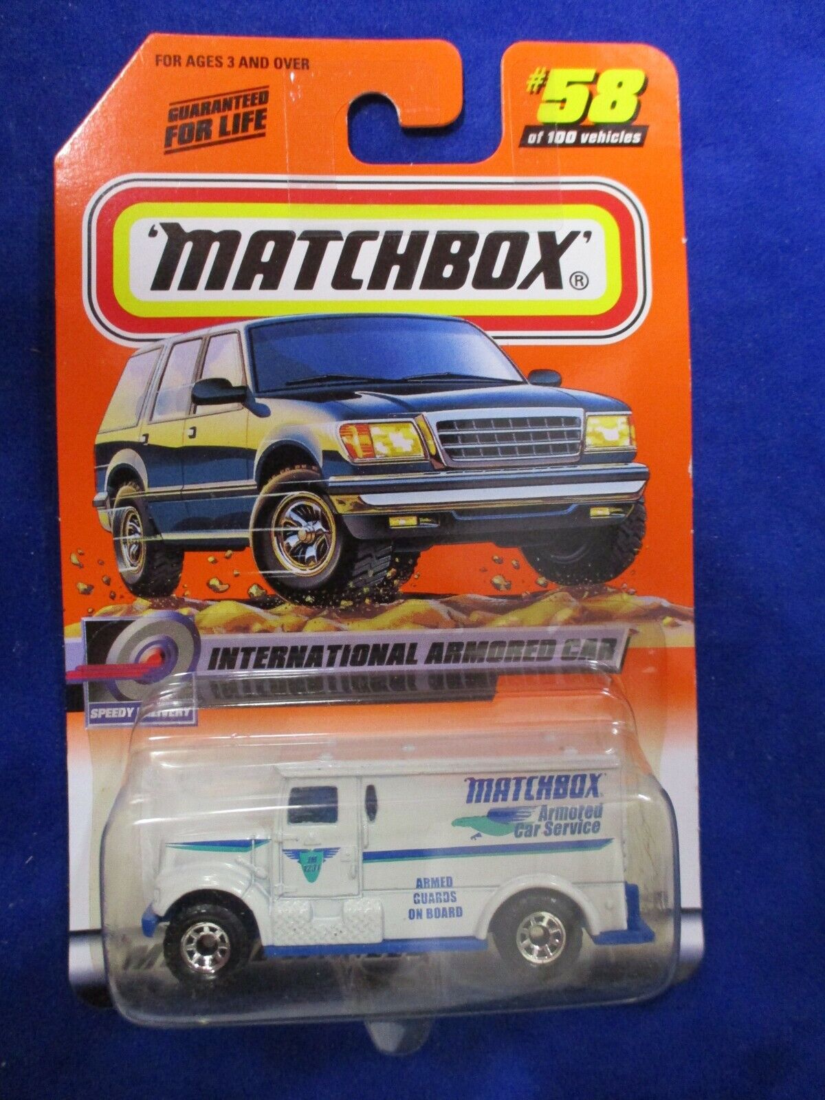 Matchbox Mattel Wheels International Armored Car Speedy Delivery 58/100