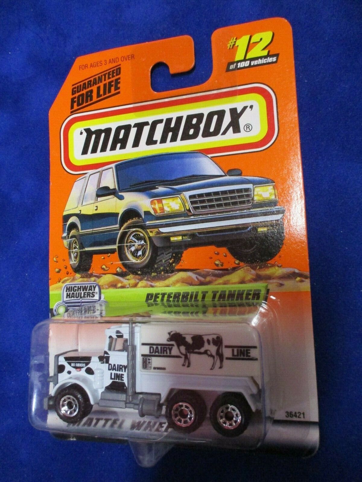 Matchbox Mattel Wheels Peterbilt Tanker Highway Haulers Dairy Line Cow 12/100