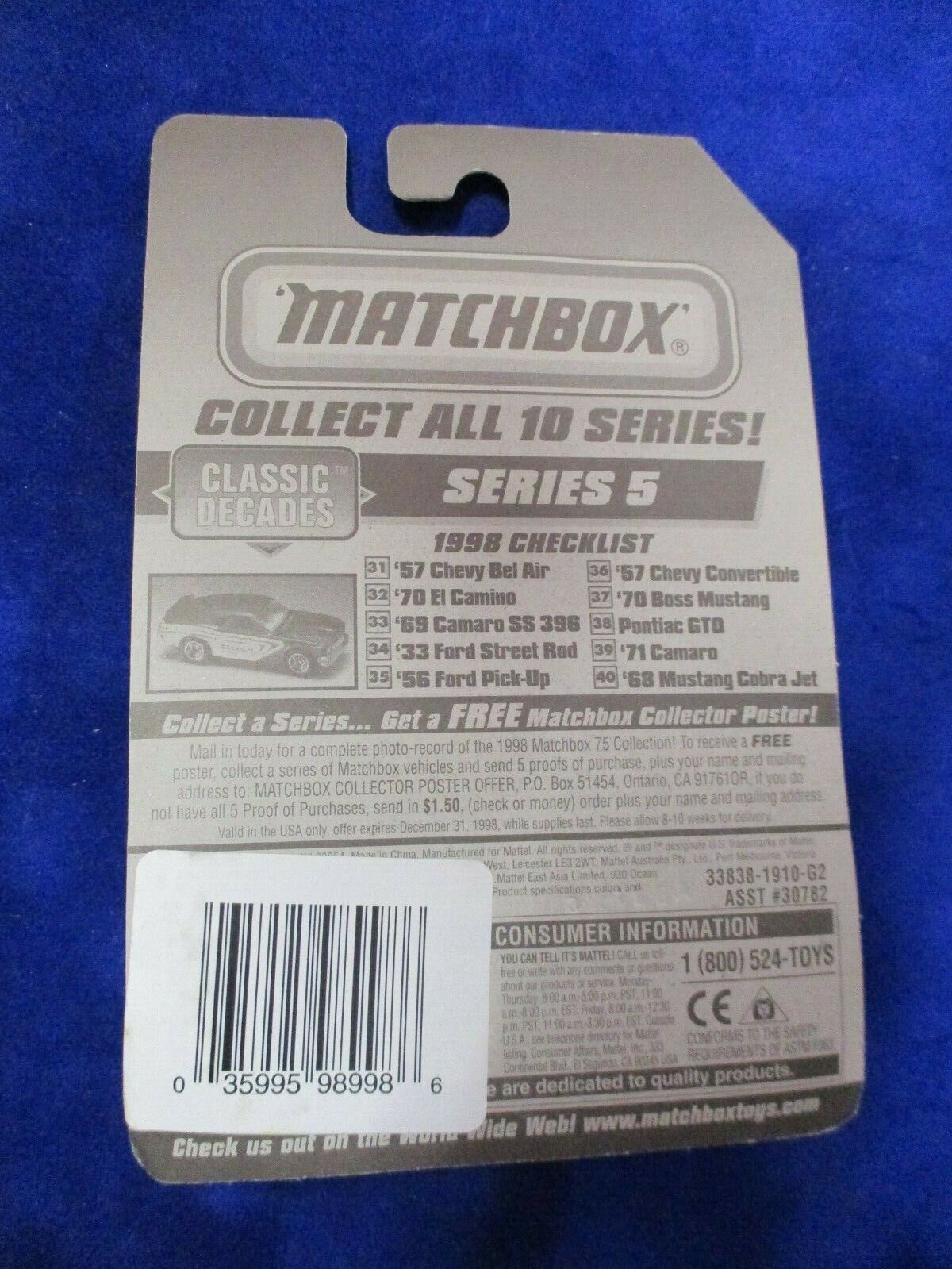 Matchbox Mattel Wheels Pontiac GTO Classic Decades 38/75
