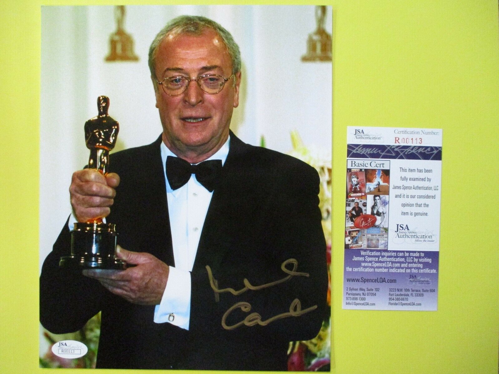Michael Caine Academy Award Winner Signed Autograph 8x10 Color Photo JSA