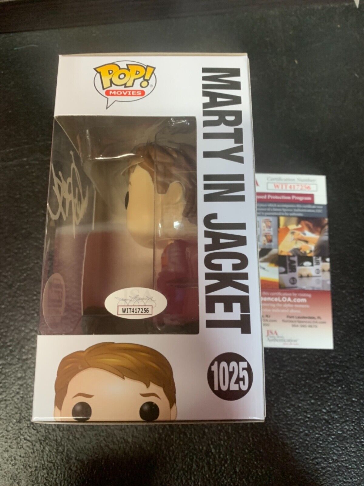 Michael J Fox “Marty In Jacket” Funko Pop Autographed JSA Back to the Future