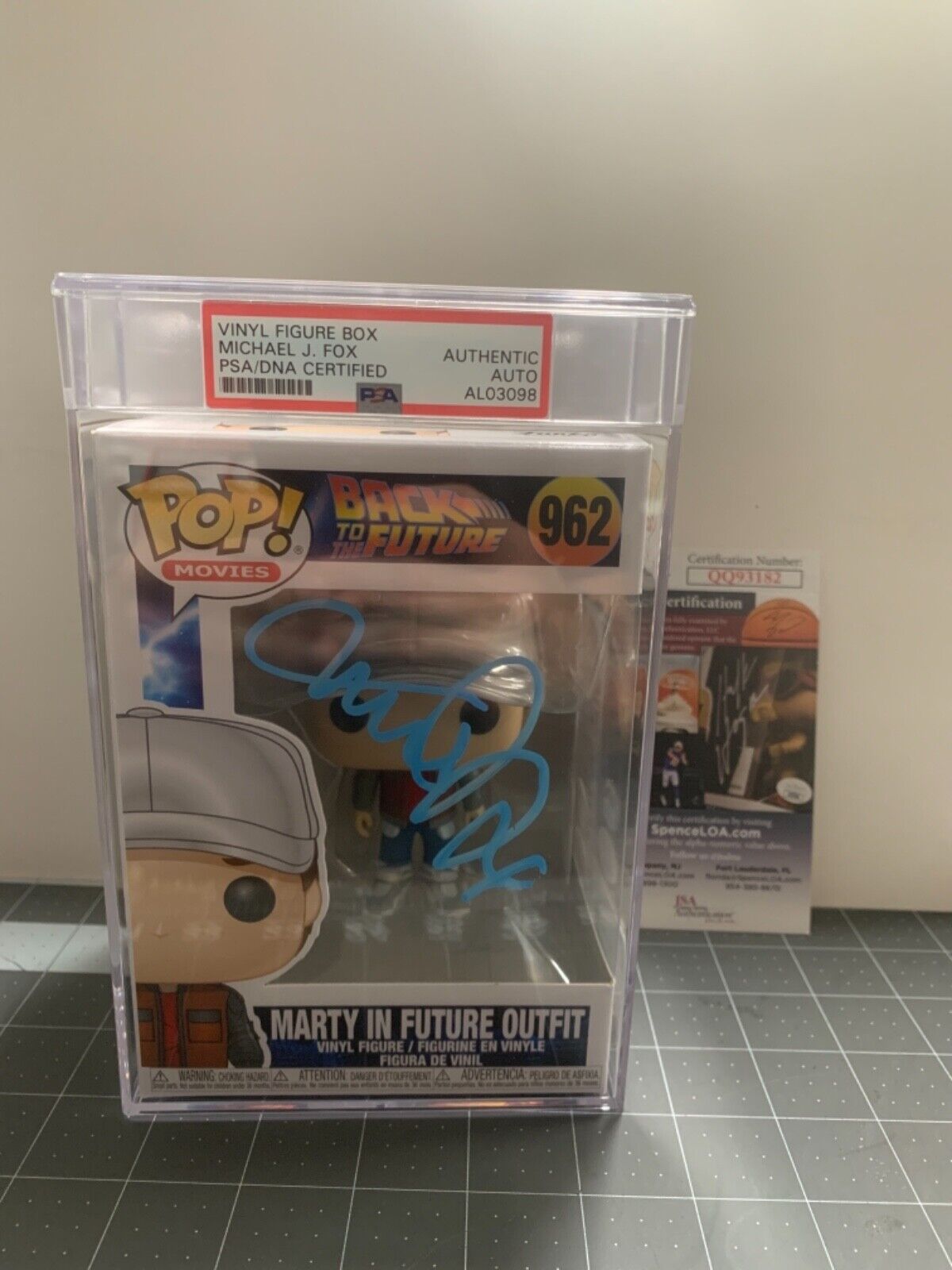 Michael J Fox Signed Funko Pop PSA Slabbed Certified 962 Future Outfit
