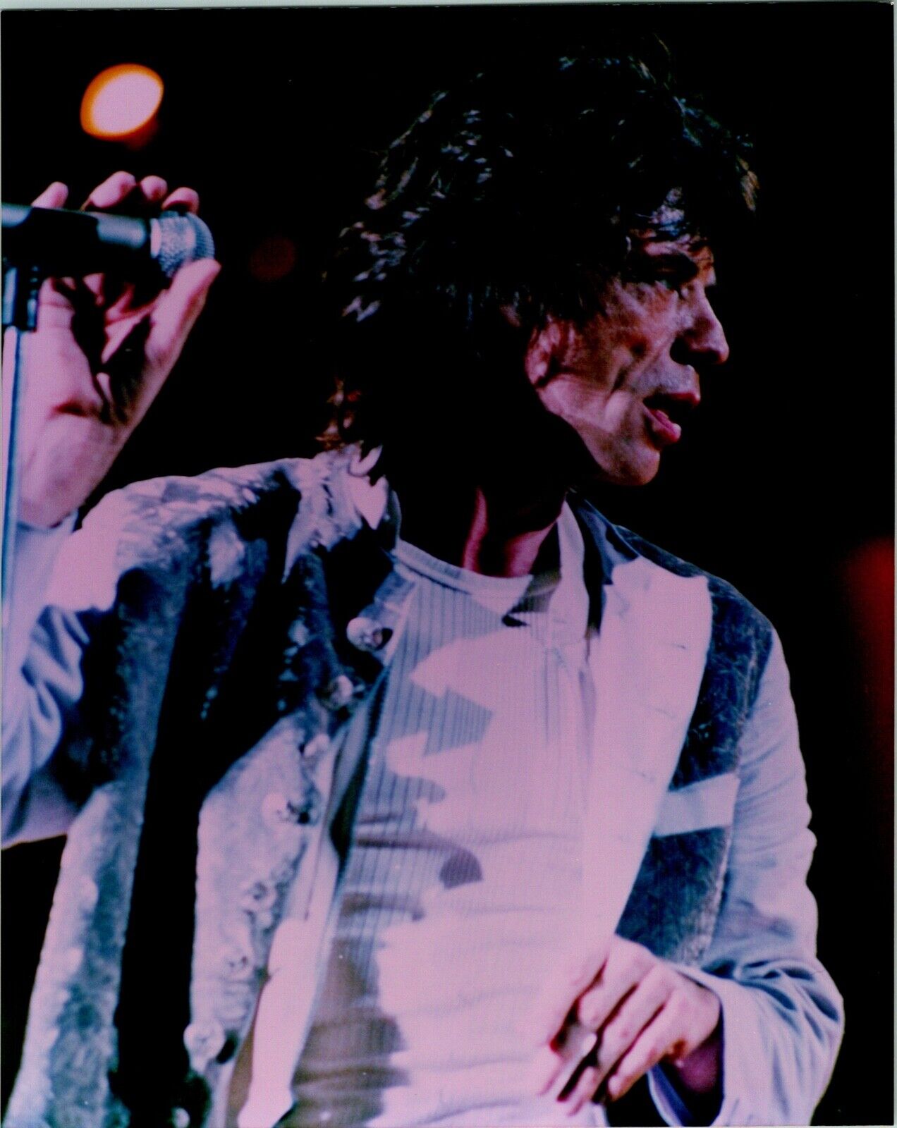 Mick Jagger Rolling Stones Singer Vintage Publicity 8x10 Color Photo B