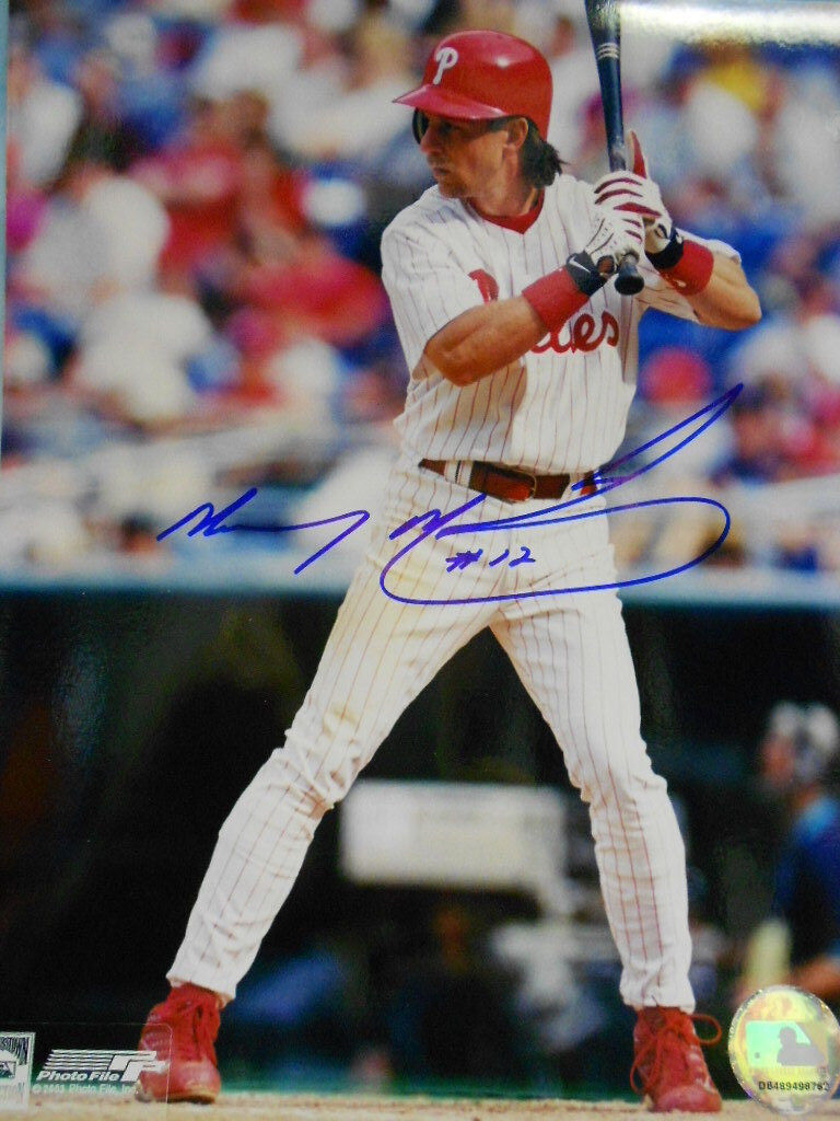 Mickey Morandini Philadelphia Phillies autographed 8x10 color photo