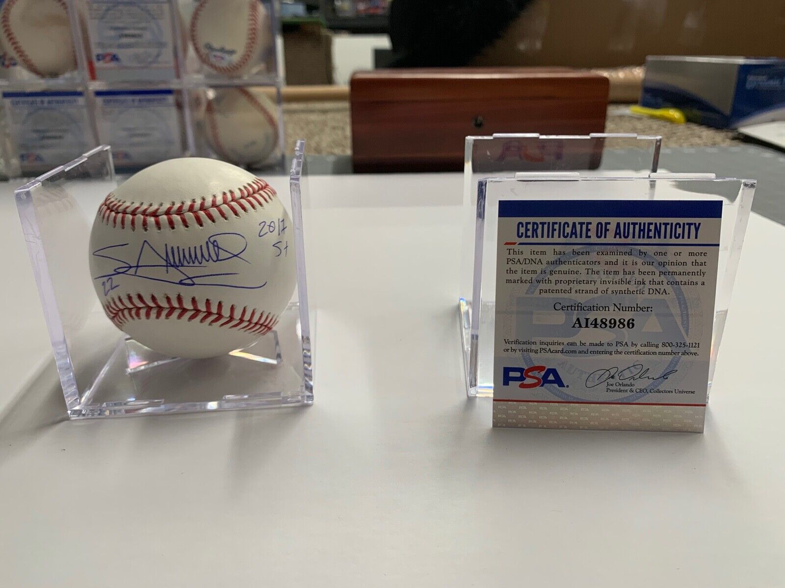 Miguel Sano Twins Autographed Rawlings Baseball PSA Certified AI48986 MLB