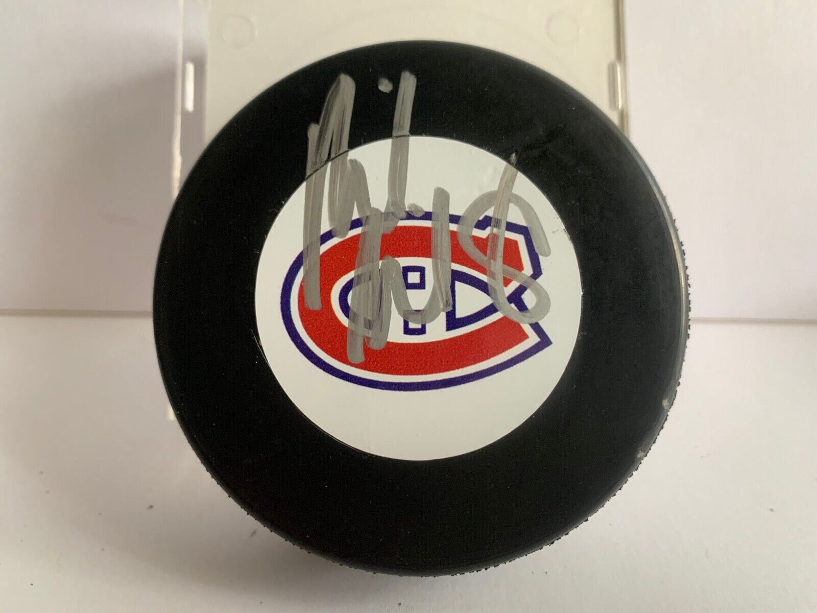 Mike Komisarek Montreal Canadiens Autographed Officially Licensed Hockey Puck