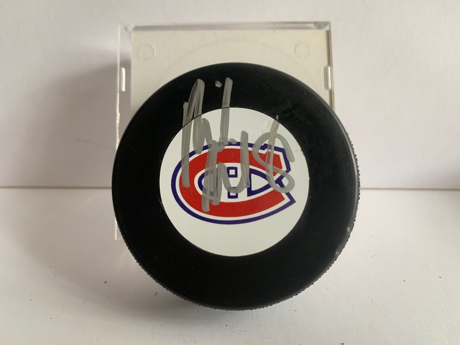 Mike Komisarek Montreal Canadiens Autographed Officially Licensed Hockey Puck
