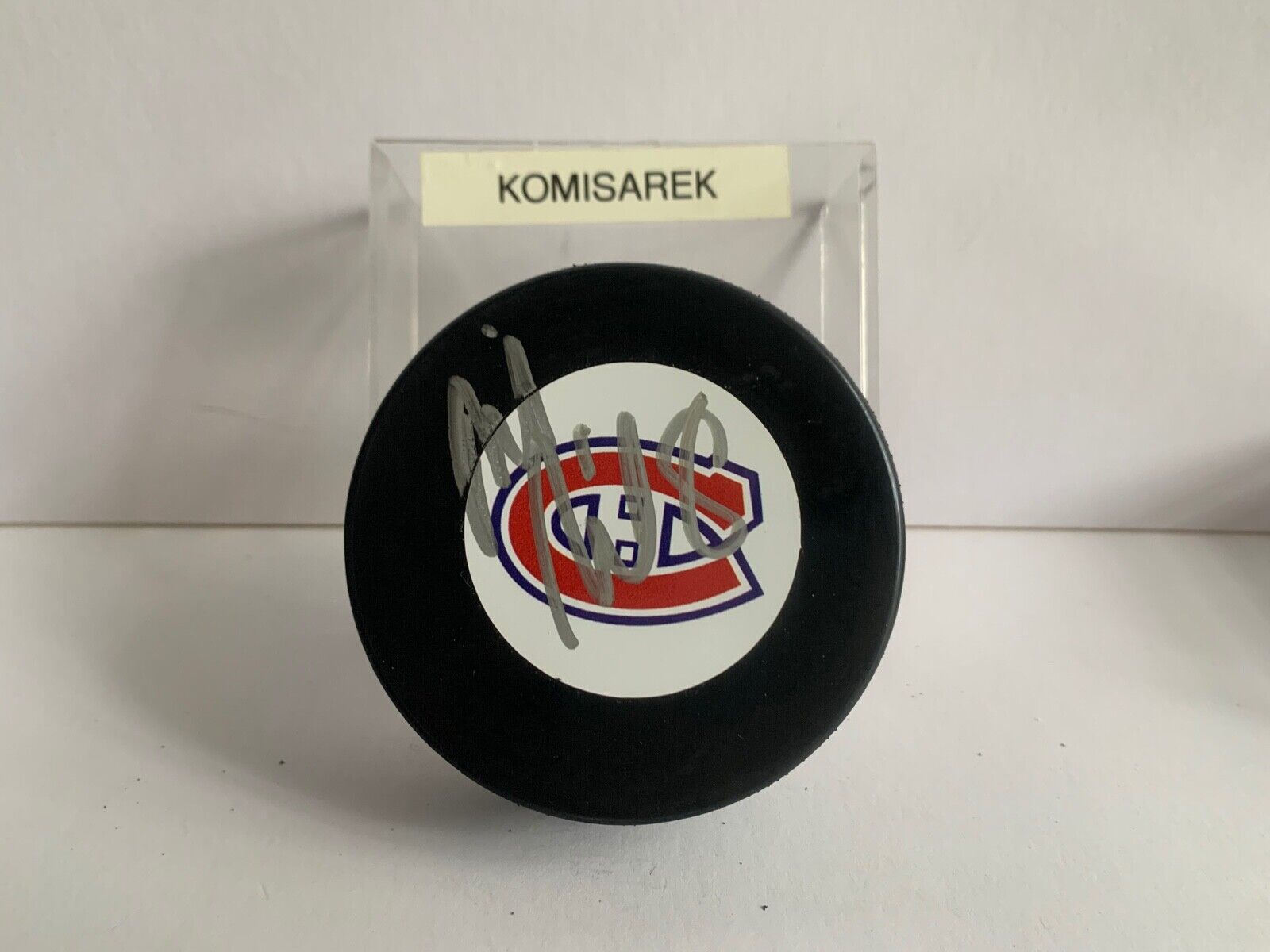 Mike Komisarek Montreal Canadiens Autographed Officially Licensed Hockey Puck B