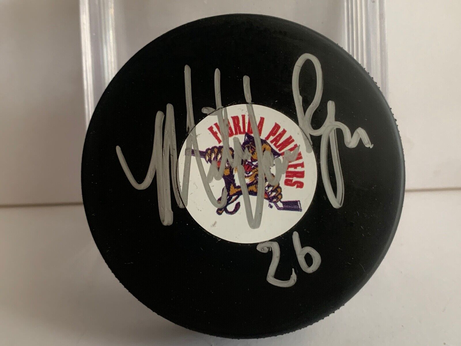 Mike Van Ryan Florida Panthers Autographed Official NHL Hockey Puck