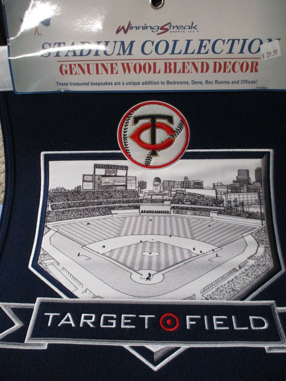 Minnesota Twins Target Field Winning Streak Embroidered  Stadium Banner 21x14