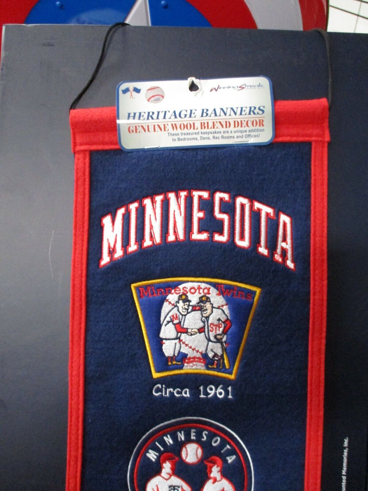 Minnesota Twins Winning Streak  Embroidered Heritage Banner Wool