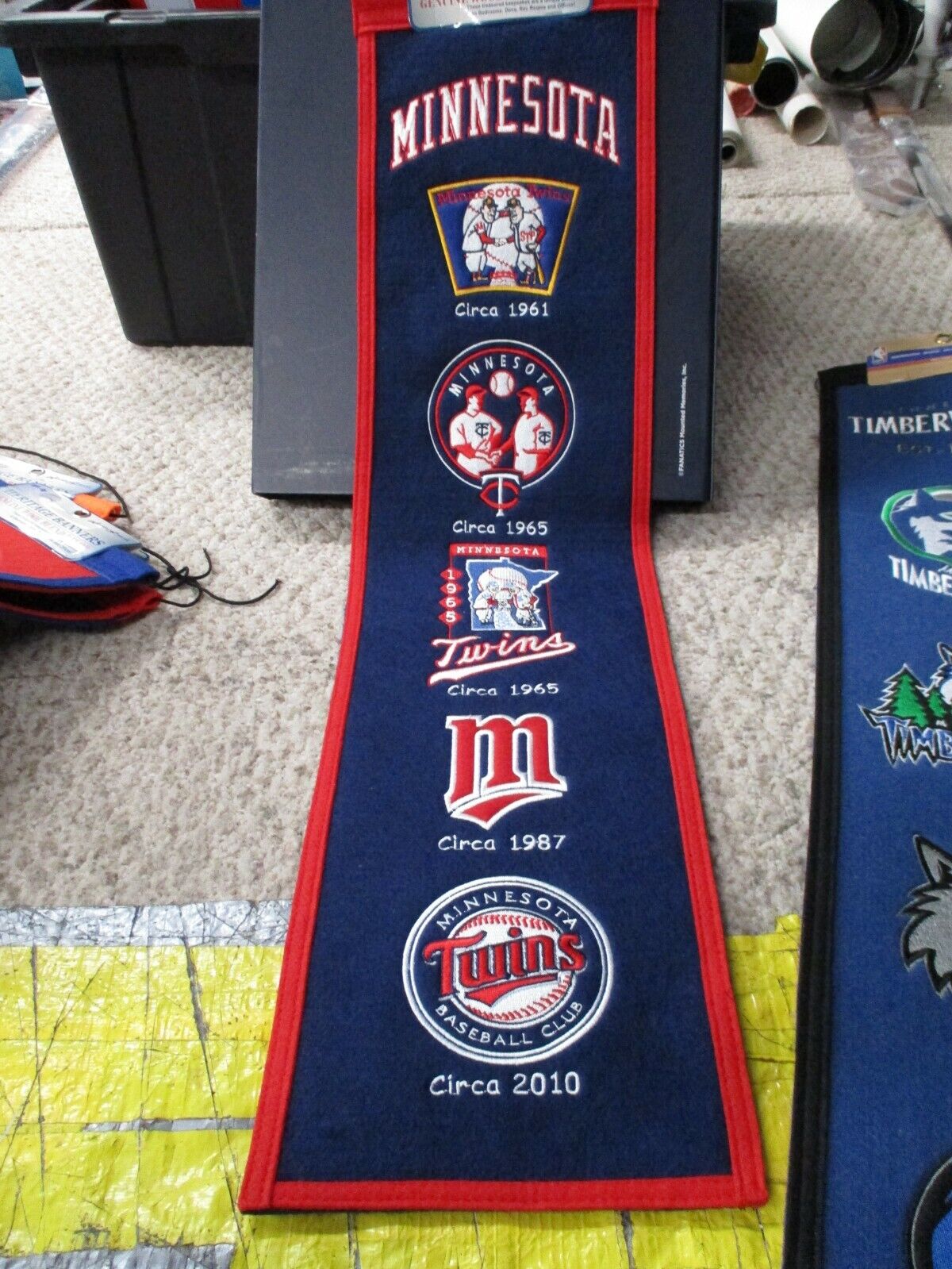 Minnesota Twins Winning Streak  Embroidered Heritage Banner Wool