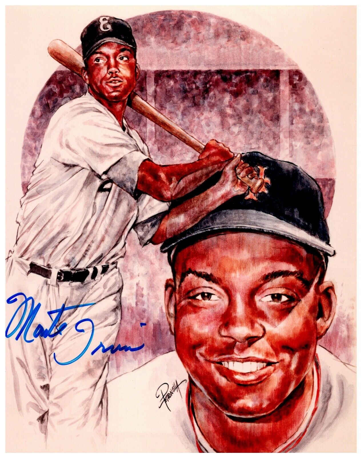 Monte Irvin New York Giants MLB Signed Autographed 8x10 Color Photo D