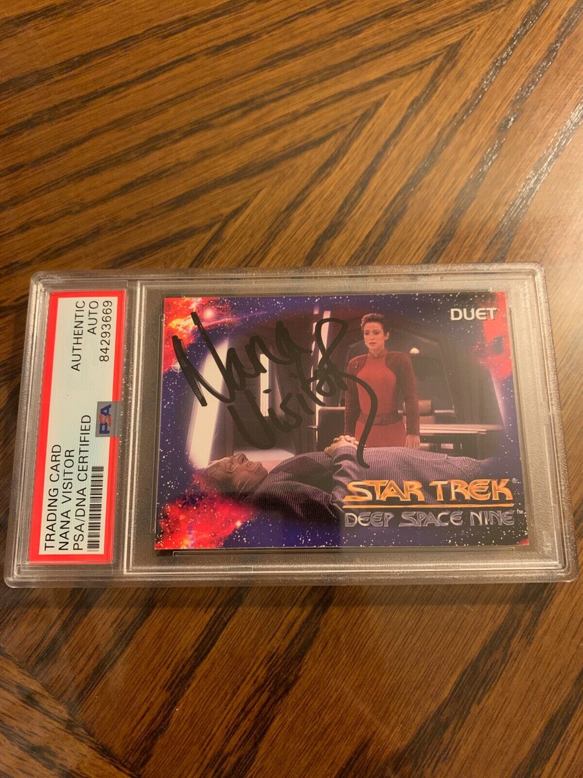 Nana Visitor Autographed Star Trek DS9 Duet Card 47 PSA Slabbed & Certified