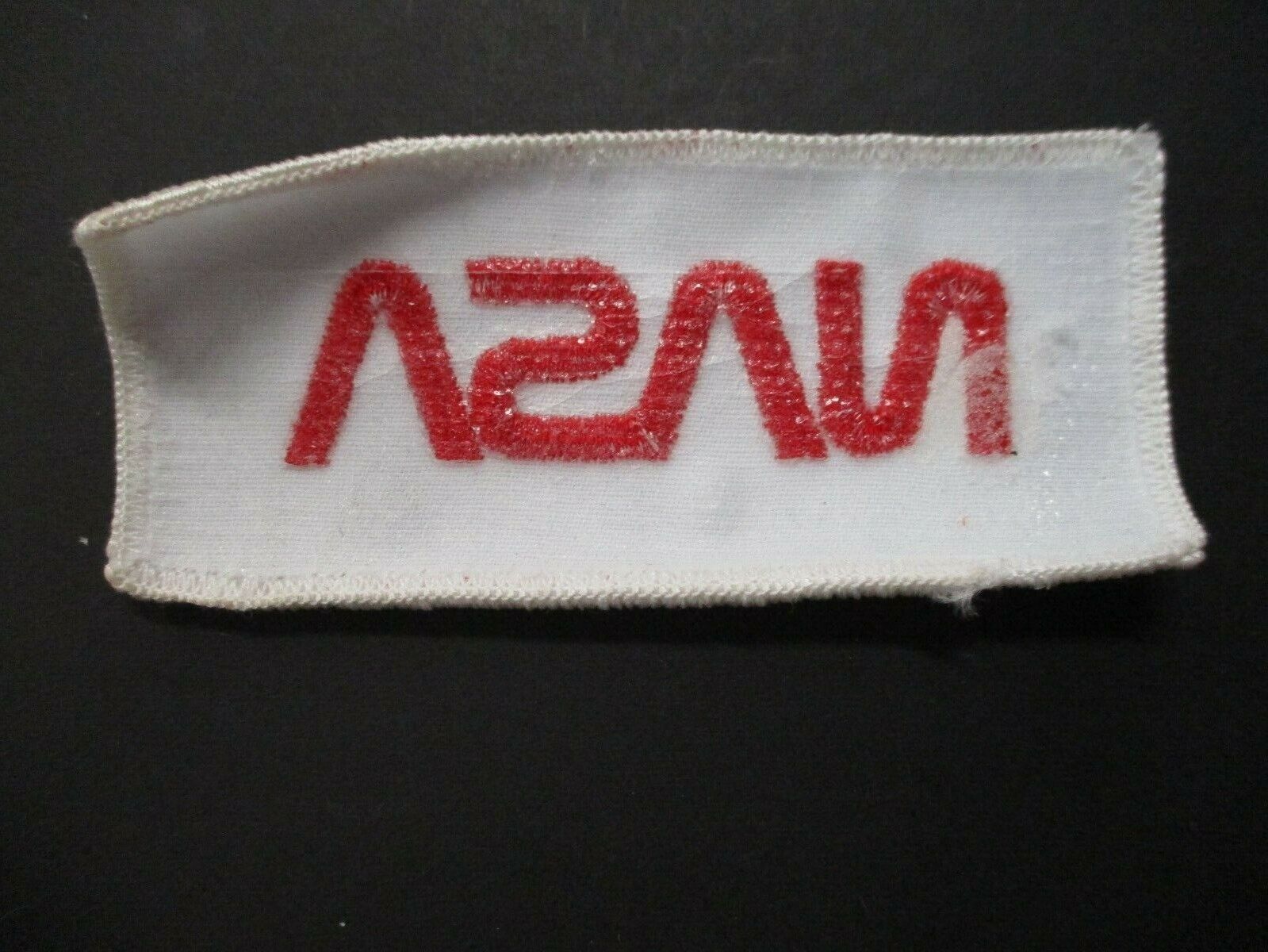 NASA Rectangle Patch Size 1.75 x 4 Inches Red and White Logo