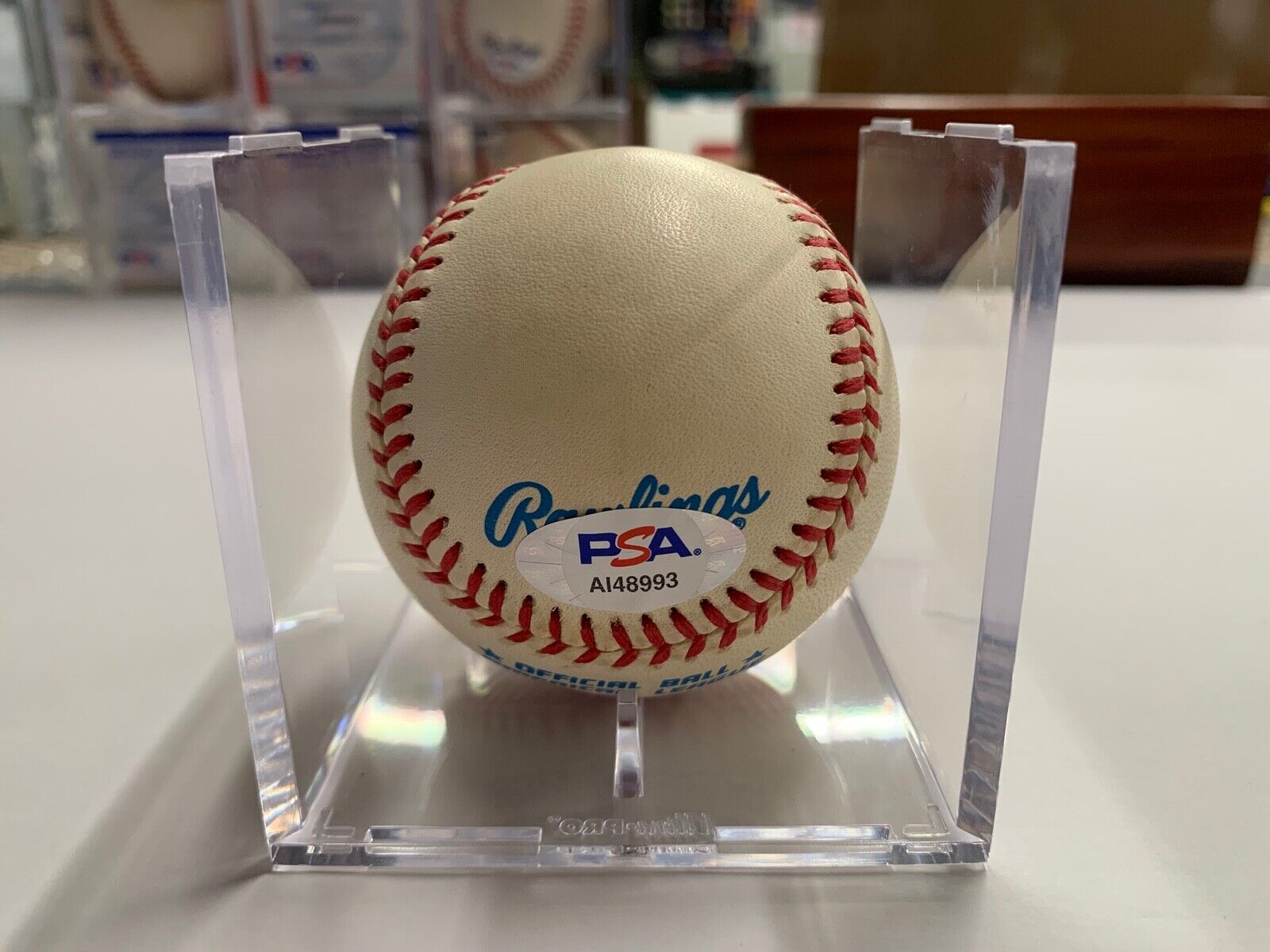 Ned Garver Autographed Rawlings Ball '20-21 1951' Script PSA Certified AI48993