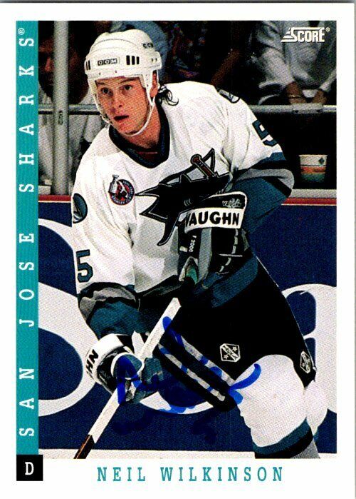 Neil Wilkinson San Jose Hand Signed 1993-94 Upper Deck Hockey Card 138 NM