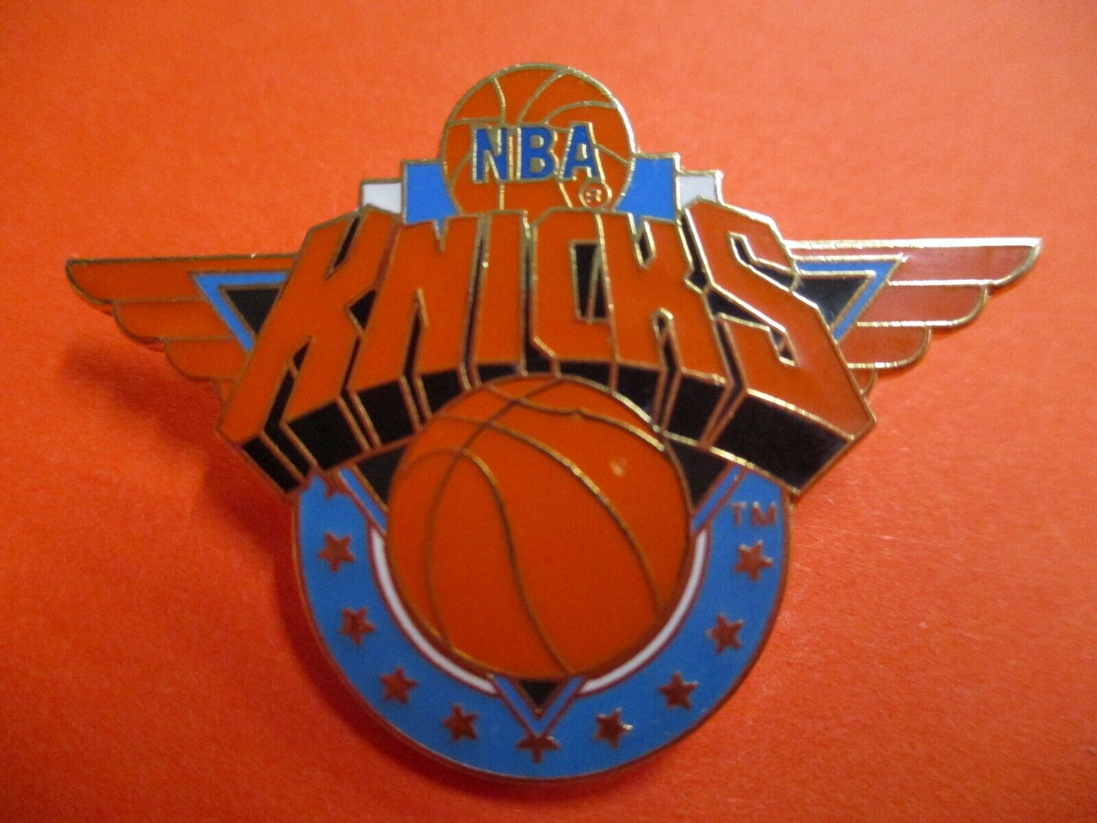 New York Kicks Wings Logo Peter David Basketball NBA Pin