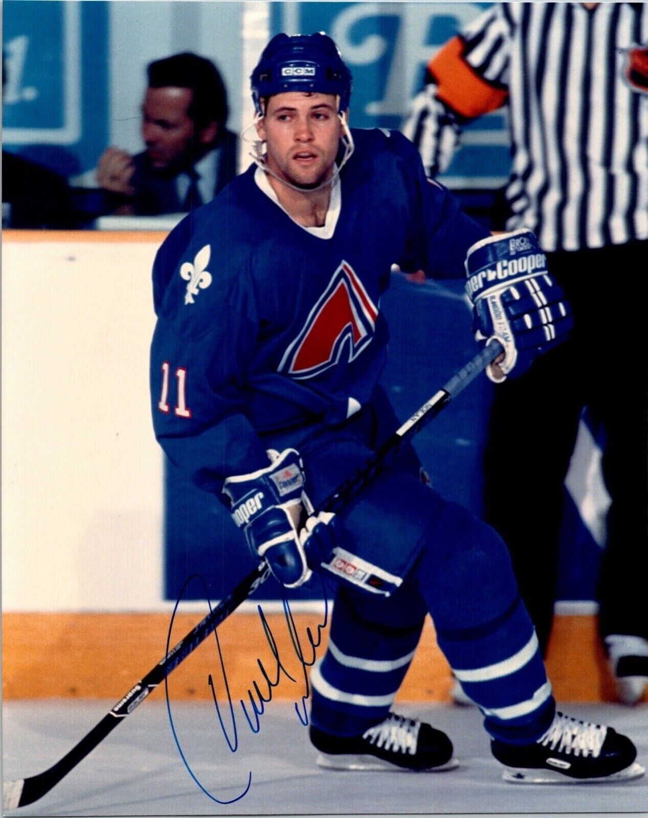 Owen Nolan Quebec Nordiques Autographed 8x10 Photo C Certified by All Sports