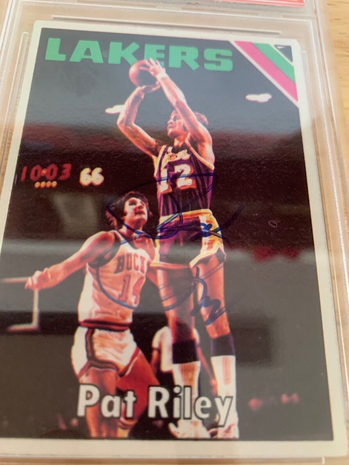 Pat Riley Autographed Signed 1975 - 76 Topps NBA Card PSA Certified Slabbed