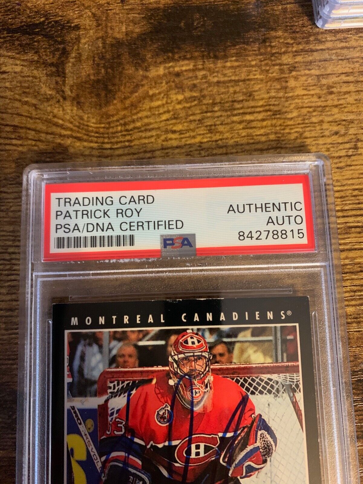 Patrick Roy Autographed Signed 1993/94 Pinnacle NHL Card PSA Certified Slabbed