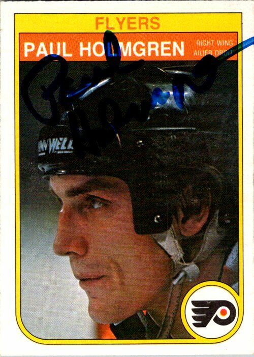 Paul Holmgreen Philadelphia Flyers Hand Signed 1992-93 OPC Hockey Card 251 NM