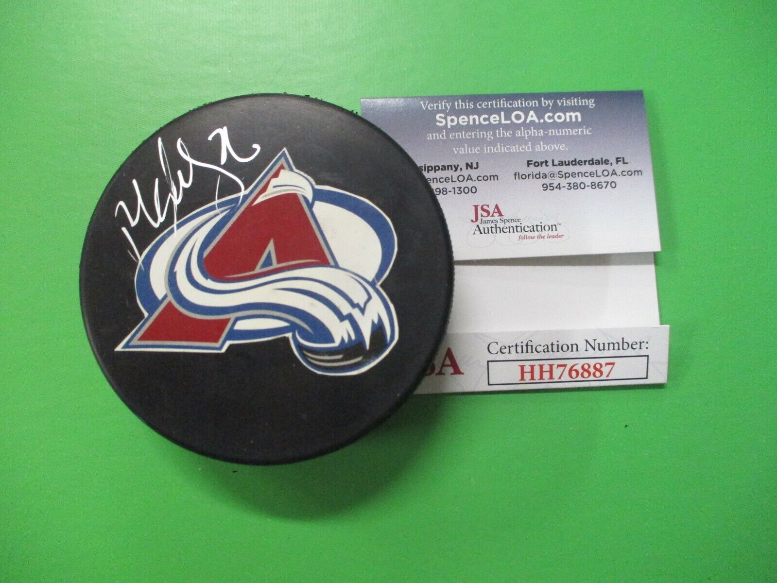 Paul Stastny Colorado Avalanche Sign Autograph NHL Licensed Hockey Puck with JSA