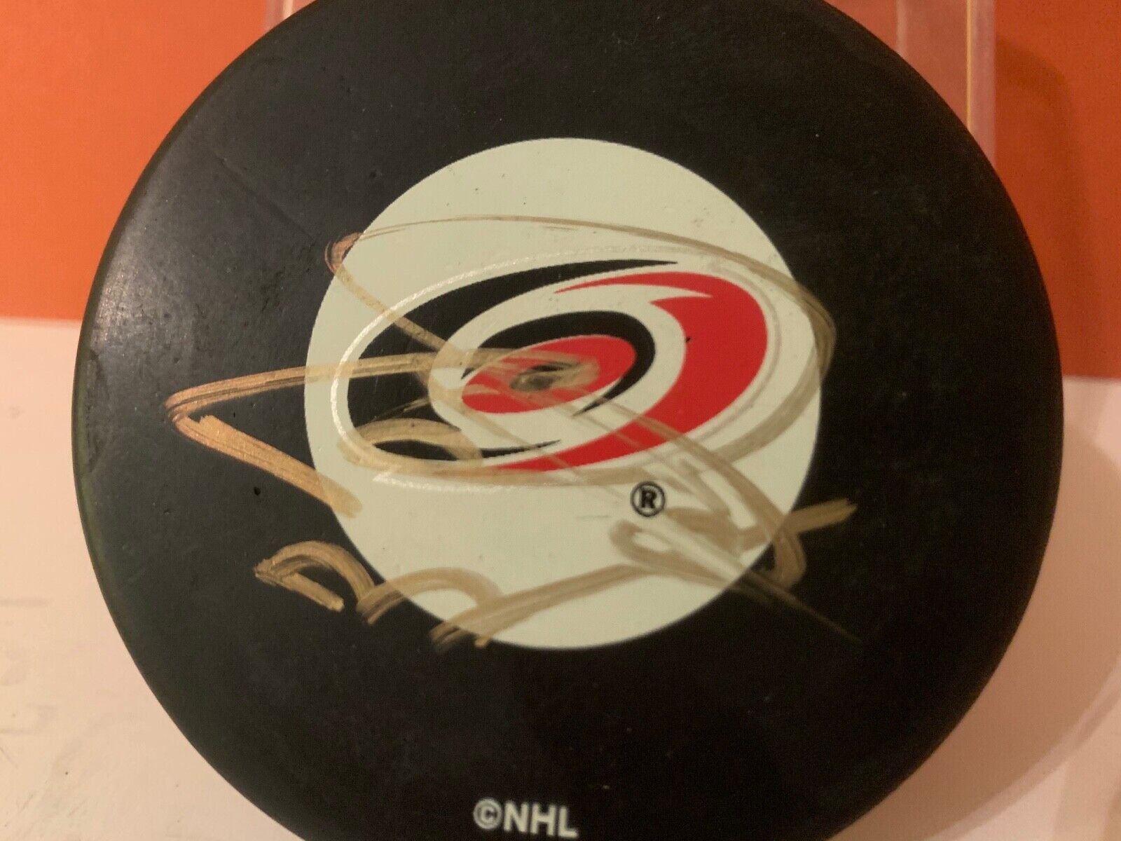 Pavel Brendl Autographed Official NHL Hockey Puck Carolina Hurricanes Team Logo