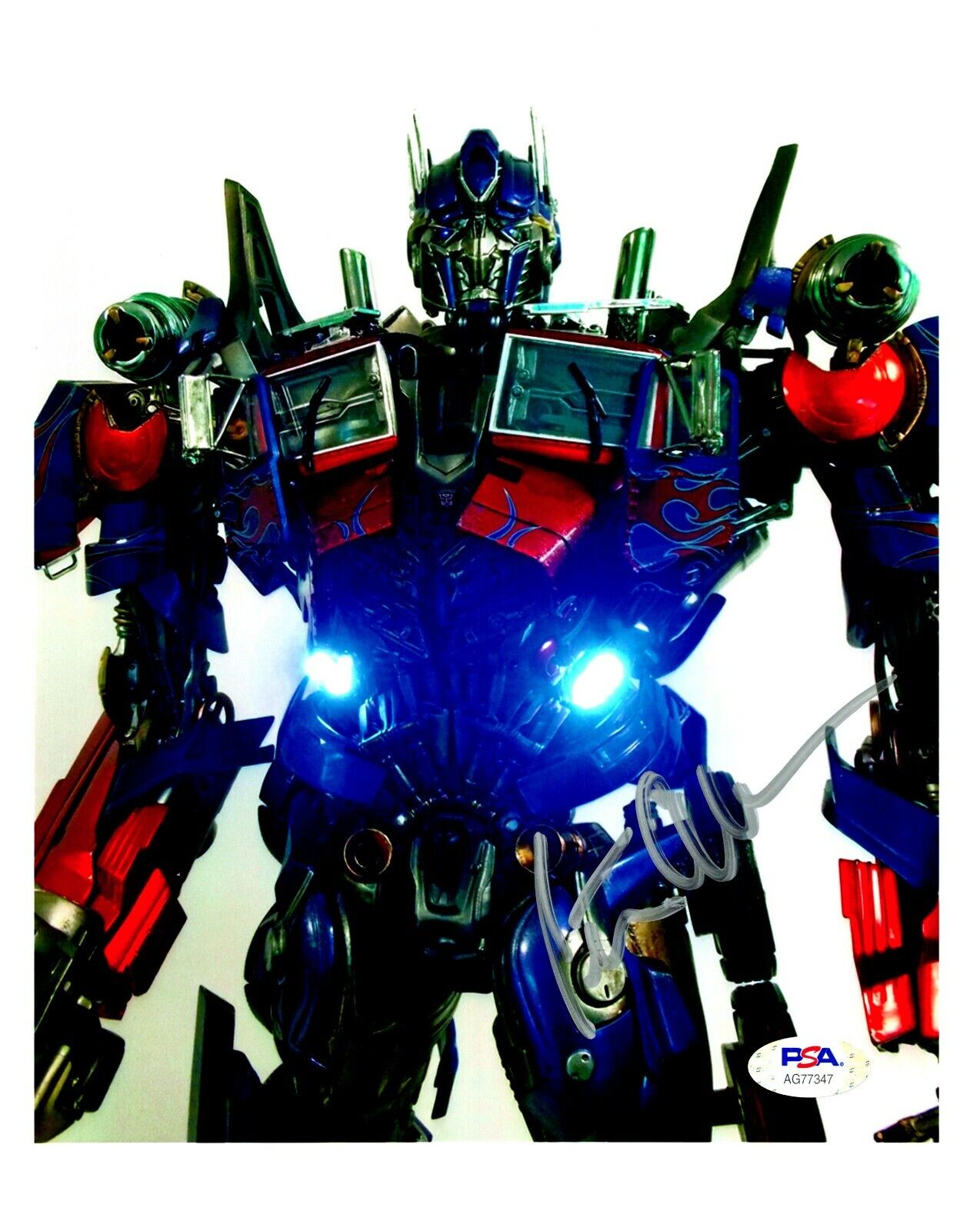 Peter Cullen Optimus Prime Transformers Actor Signed 8x10 Color Photo PSA B