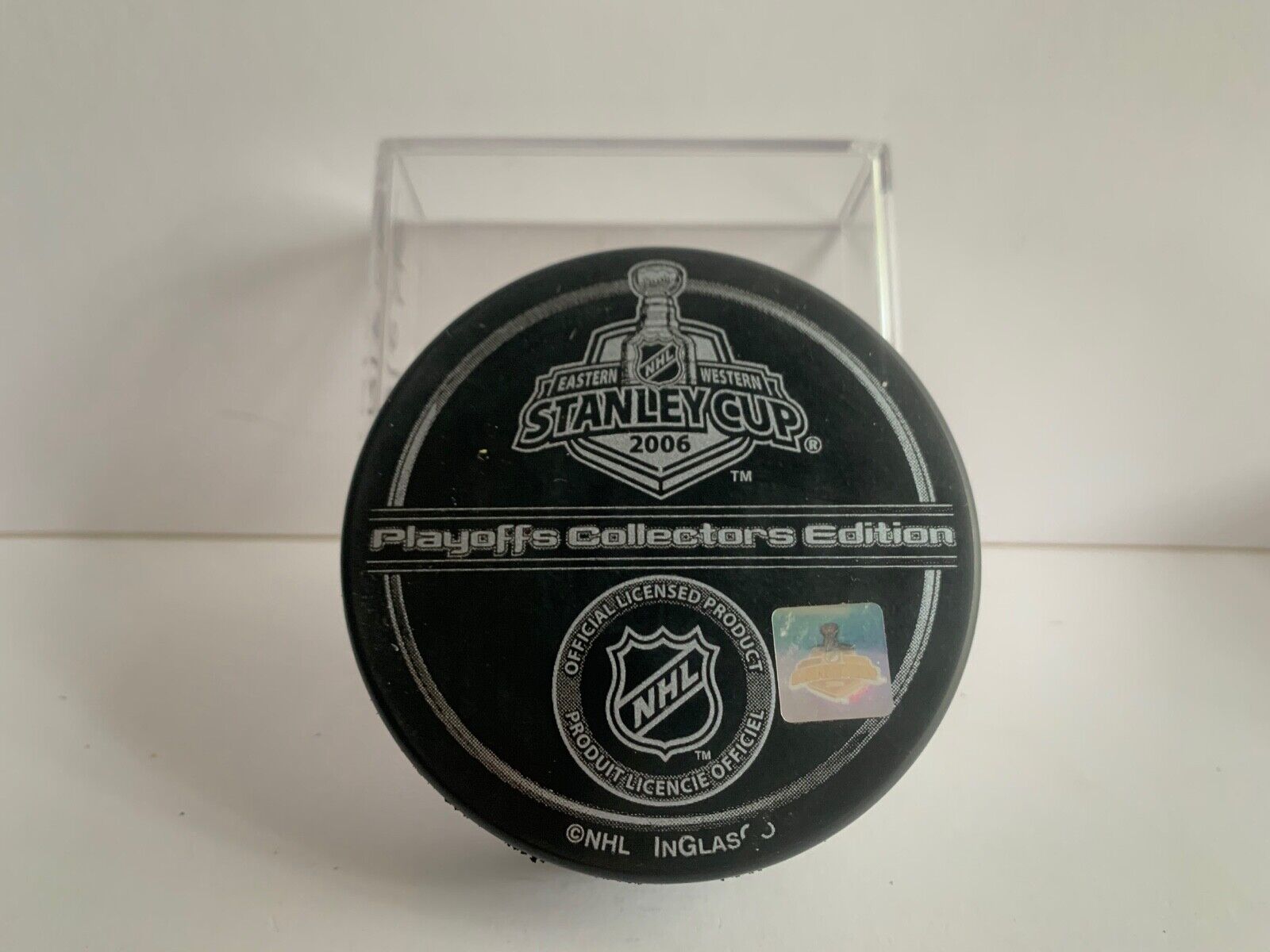 Peter Laviolette Autographed Official Hockey Puck 2006 Stanley Cup Champs Puck