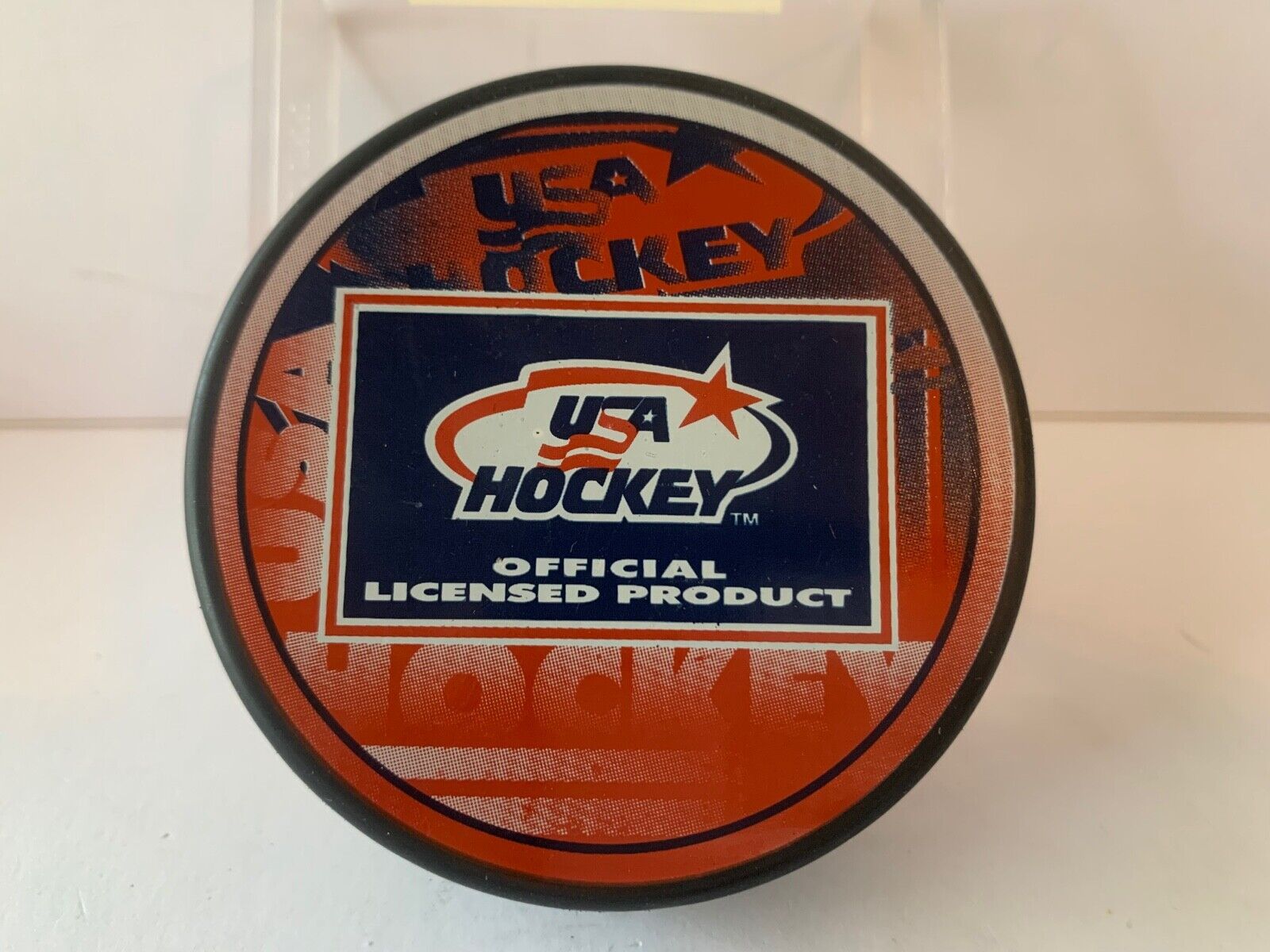 Peter Laviolette Autographed Official NHL Hockey Puck with Team USA Hockey Logo