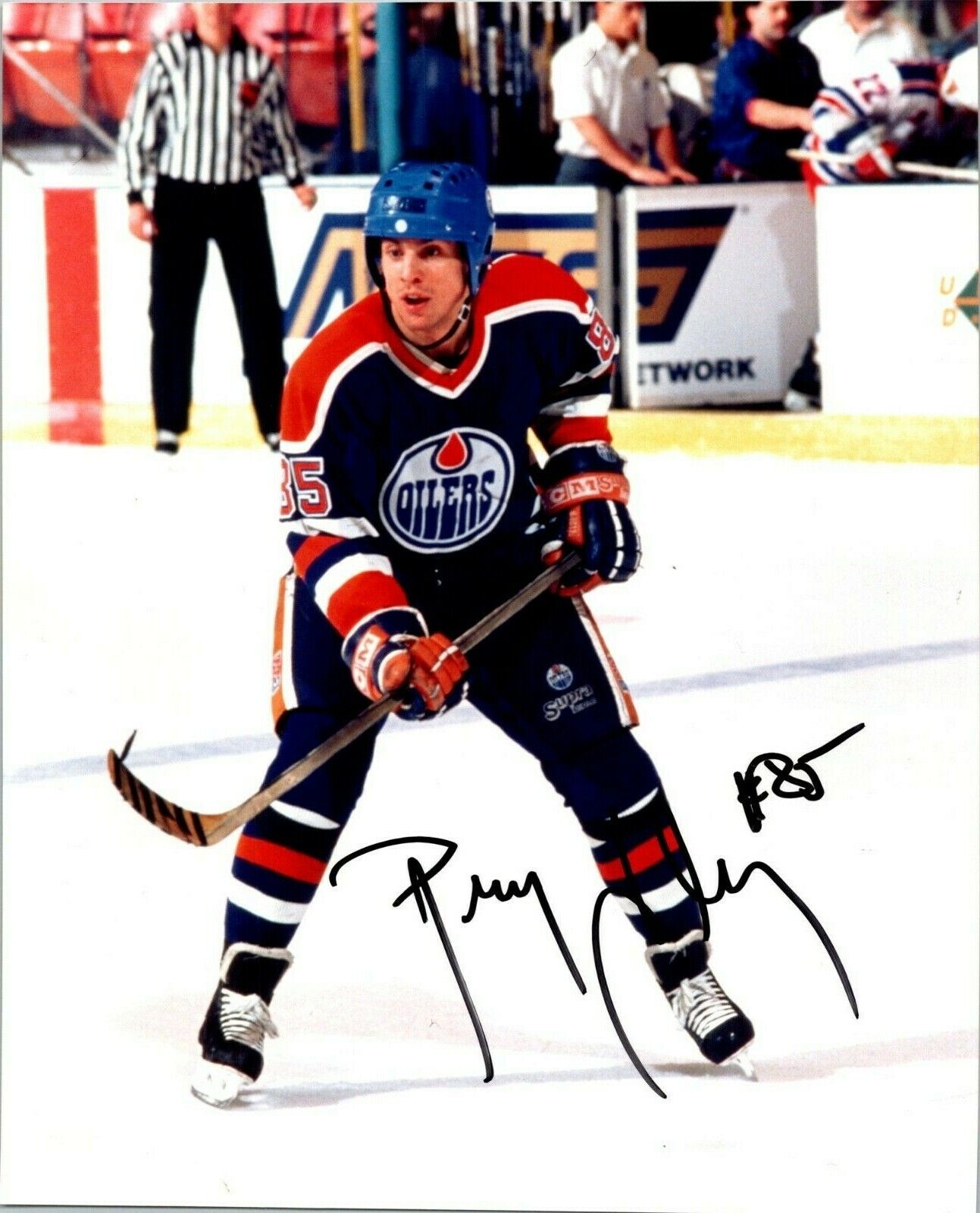 Petr Klima Edmonton Oilers Signed Vintage 8x10 Color Photo A
