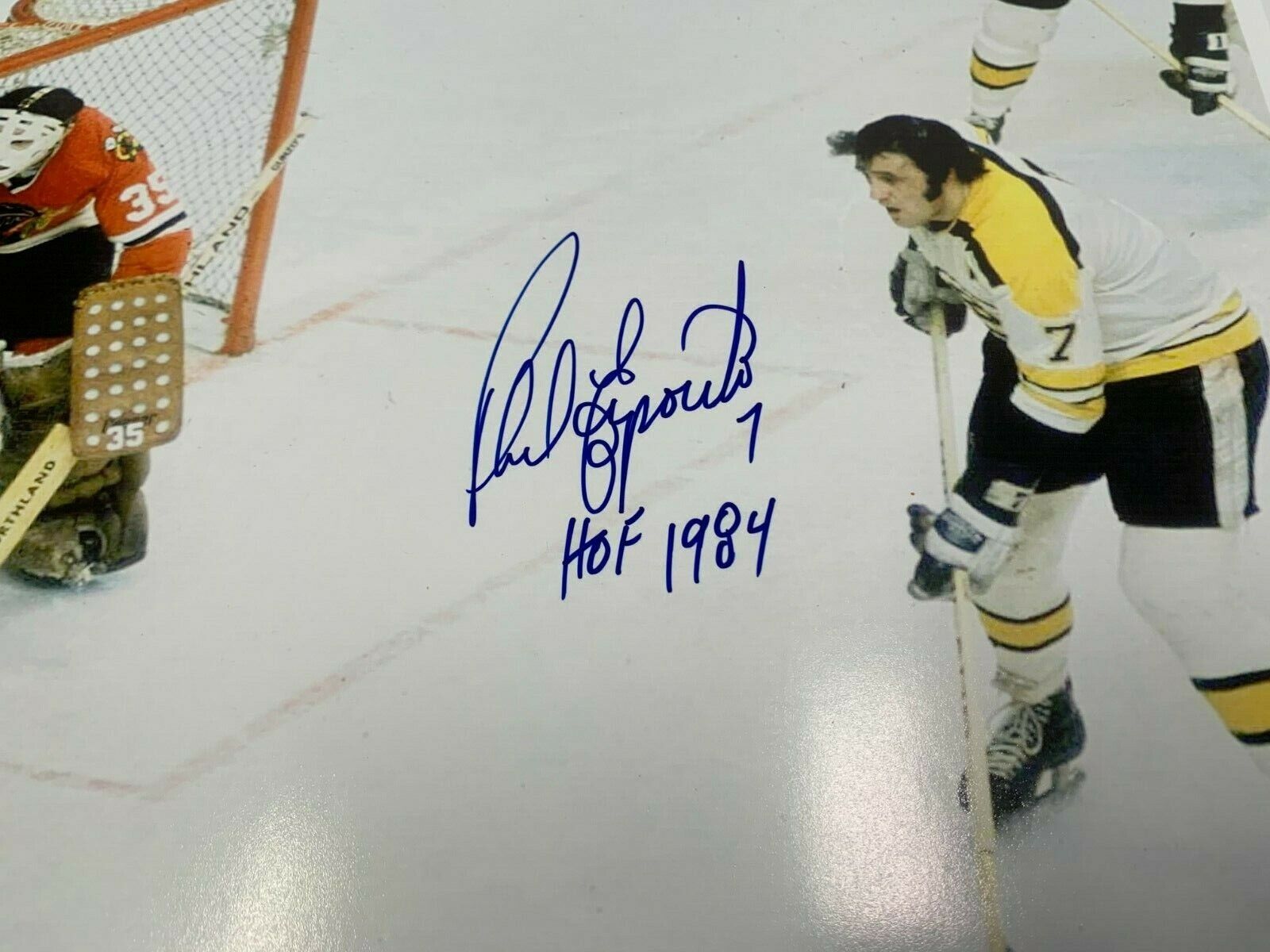Phil Esposito Boston Bruins HOF 1984 Autographed 11x14 Photo W/JSA COA T54592