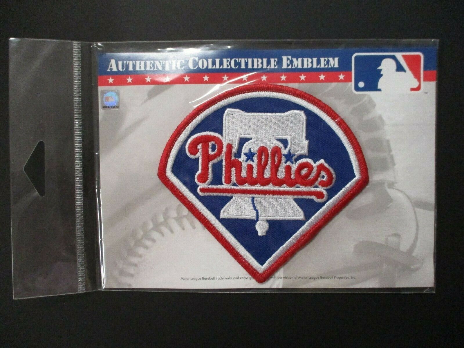 Philadelphia Phillies Authentic Collectible Emblem Patch Size 4 x 4.25 inches