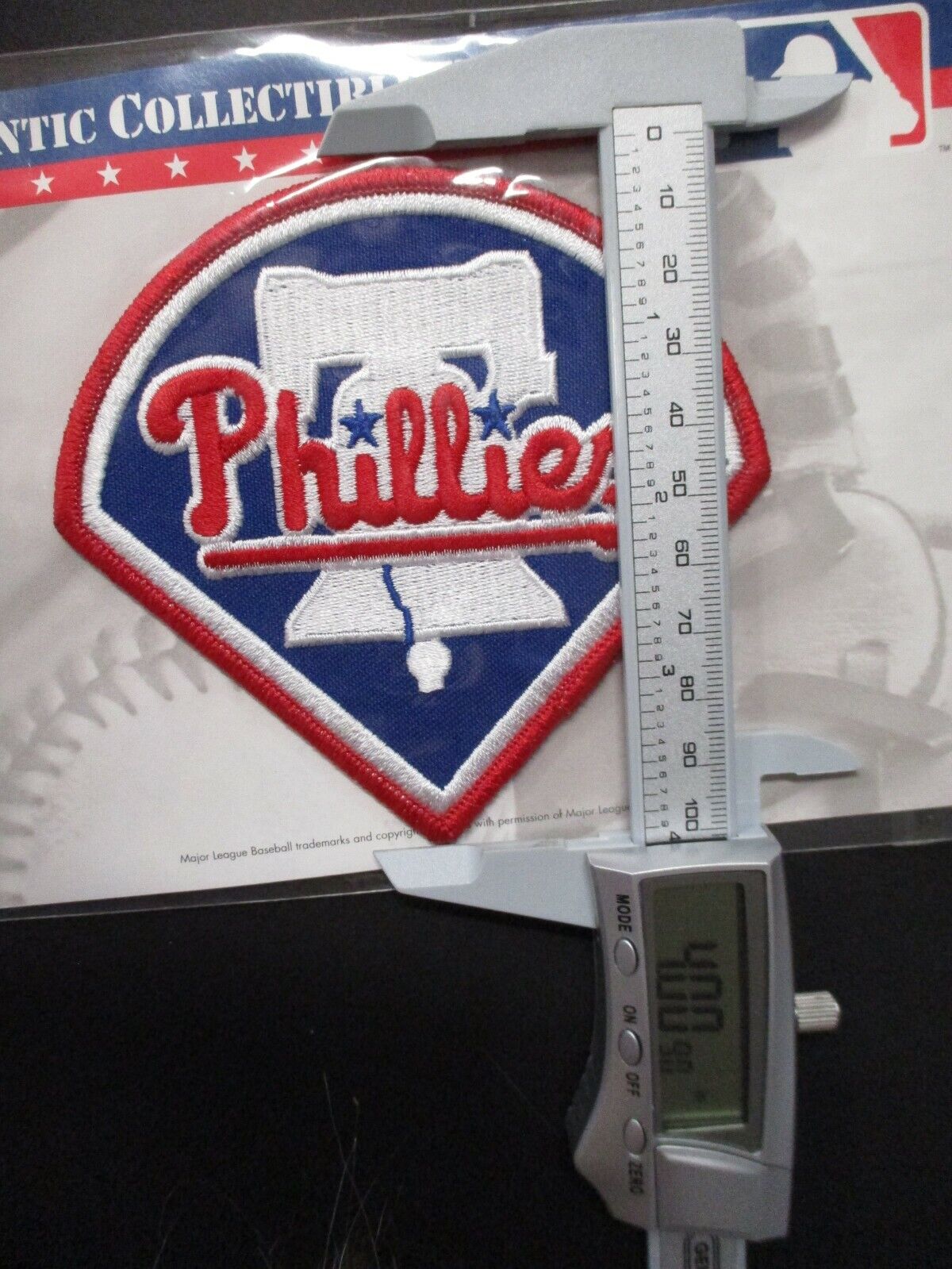 Philadelphia Phillies Authentic Collectible Emblem Patch Size 4 x 4.25 inches