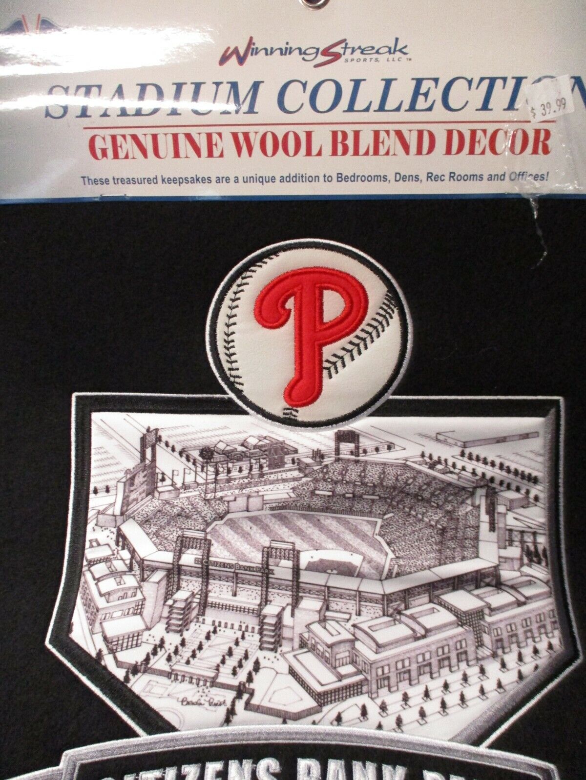 Philadelphia Phillies Citizens Winning Streak Embroidered  Stadium Banner 21x14