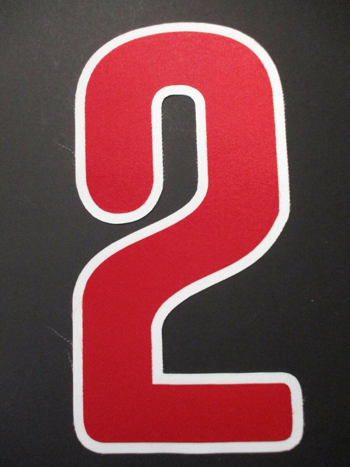 Philadelphia Phillies Number Kit Jersey Red Number 2 Patch 4 x 8 Inches
