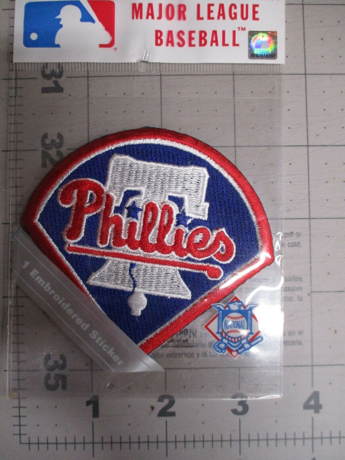 Philadelphia Phillies patch size 3.25 x 3.25 inches in excellent condition